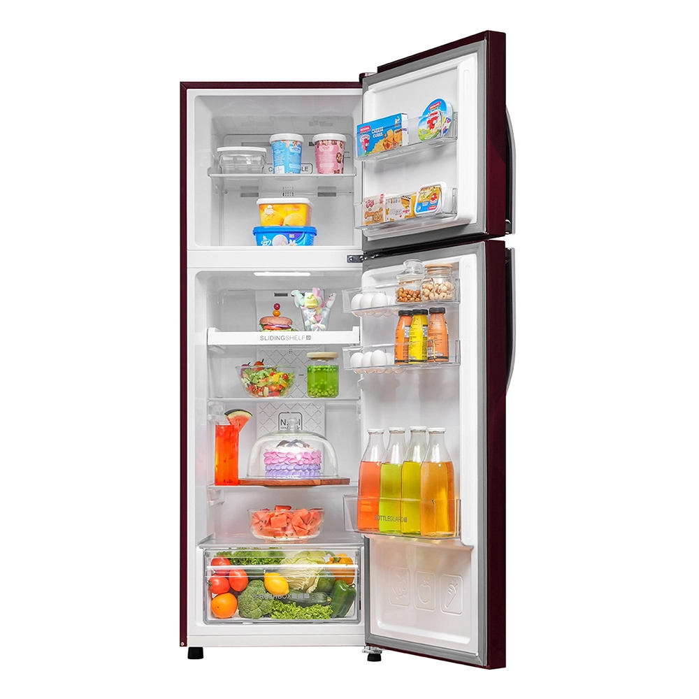 Haier 240L 2 Star Frost Free Double Door Top Mounted Refrigerator With Convertible Modes HRF-2902CRR-P